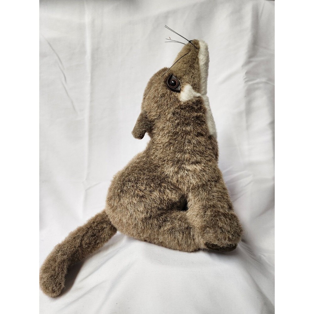 Zoona Howling Coyote Wildlife Plush Toy  10" Stuffed Animal Timber Wolf Howl - Picture 2 of 4